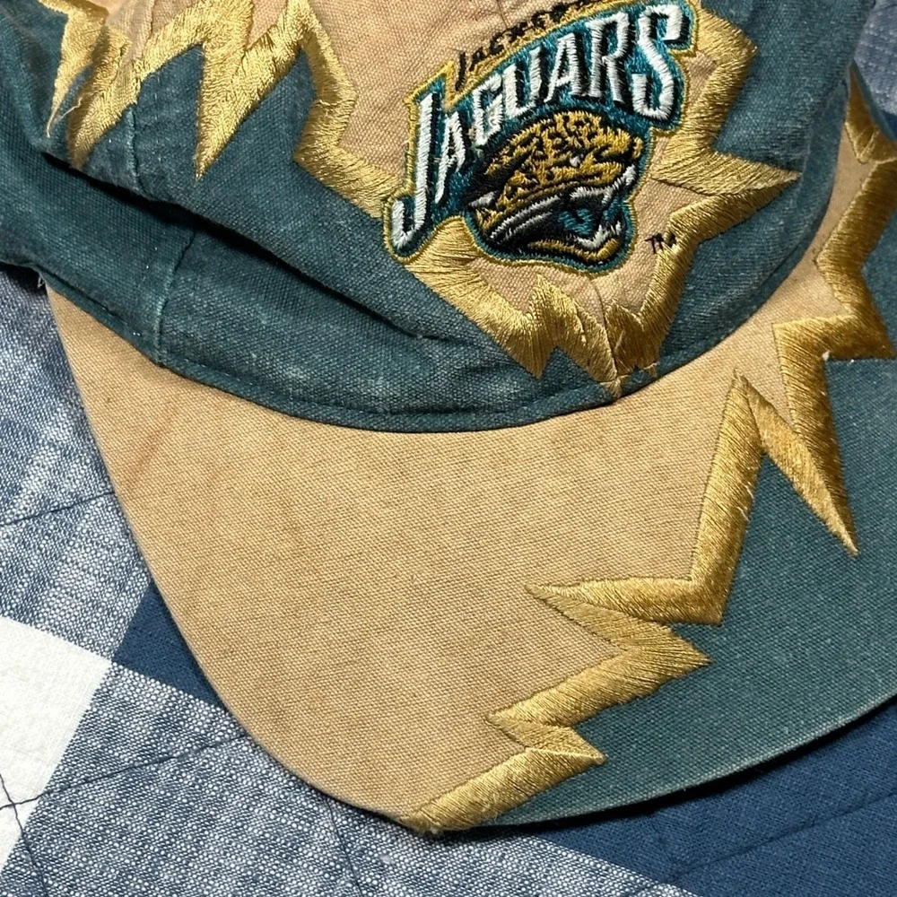 Rare 90s Vintage Jacksonville Jaguars Lightning Bolt Hat Drew Pearson Jags NFL